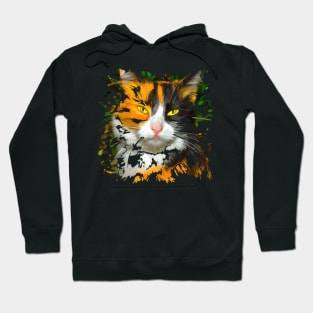 Cat with yellow eyes Hoodie